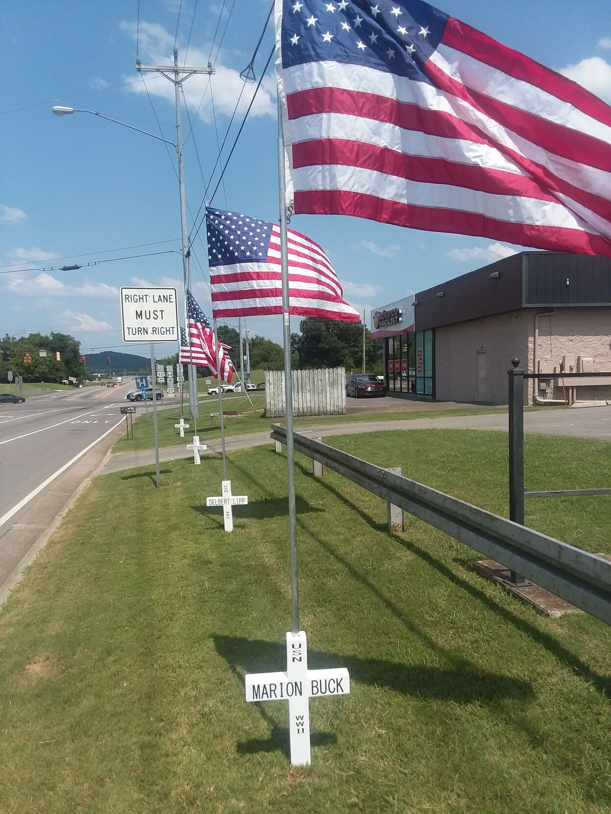 Crosses and flags